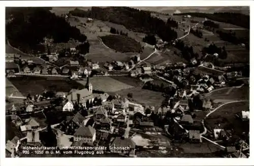 Ak Schonach im Schwarzwald, Fliegeraufnahme