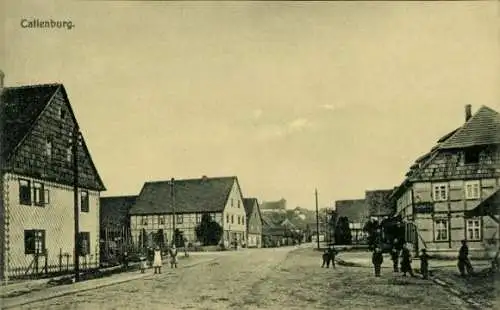 Ak Katlenburg Lindau in Niedersachsen, Straße, Häuser, Passanten
