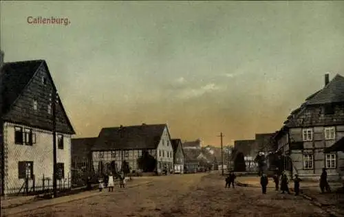 Ak Katlenburg Lindau in Niedersachsen, Straße, Häuser, Passanten