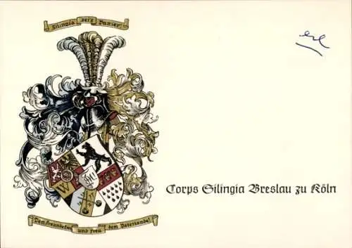 Studentika Ak Köln am Rhein, Corps Silingia Breslau, Wappen