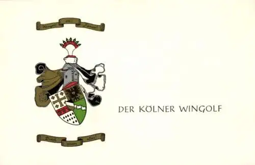 Studentika Ak Köln am Rhein, Kölner Wingolf, Wappen einer Studentenverbindung