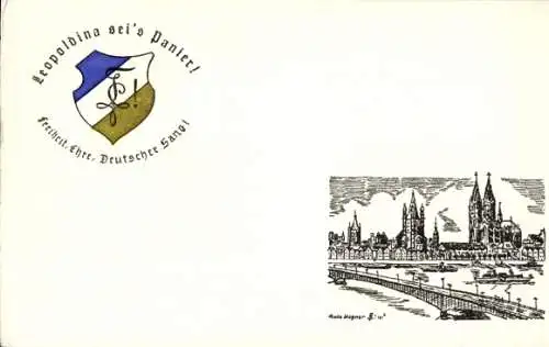 Studentika Ak Wappen einer Studentenverbindung, Leopoldina sei's Panier