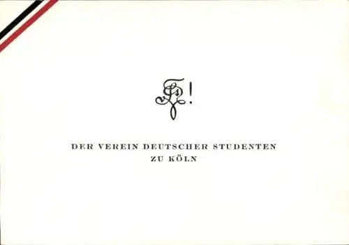 Studentika Ak Köln am Rhein, Verein deutscher Studenten