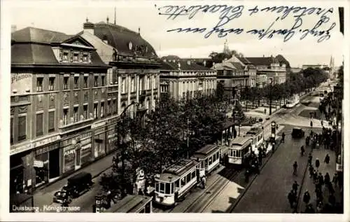 Ak Duisburg im Ruhrgebiet, Königstraße