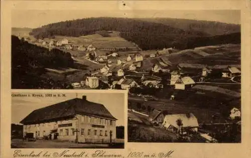 Ak Eisenbach im Schwarzwald, Gesamtansicht, Gasthof zum Kreuz
