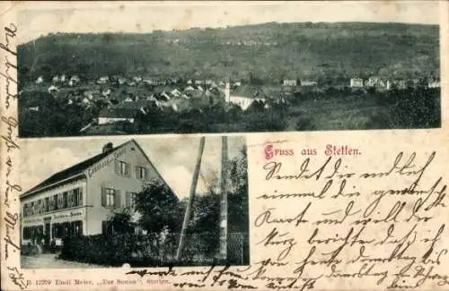 Ak Stetten Lörrach in Baden, Panorama, Gasthof Zur Sonne
