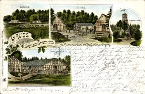 Litho Höftgrube Wingst, Quellental, Ackerhof, Himmelreich am Deutschen Olymp, Waldhaus Thumann