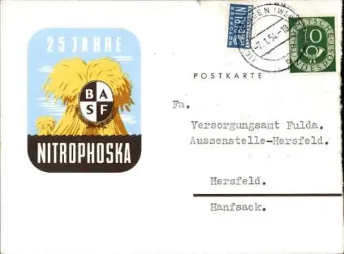 Ak Reklame, 25 Jahre Nitrophoska, BASF