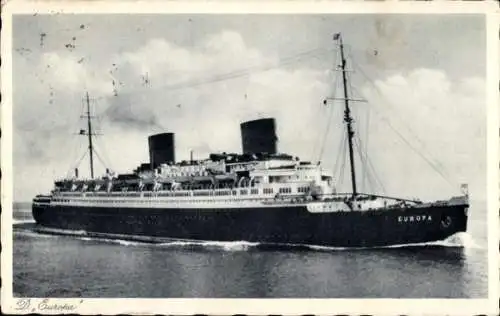 Ak Dampfer Europa, Norddeutscher Lloyd Bremen NDL