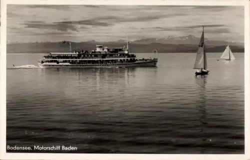 Ak Bodensee, Motorschiff Baden, Segelboote