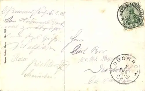 Ak Assmannshausen Rüdesheim am Rhein, Dampfschiff auf dem Rhein