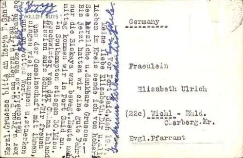 Ak Dampfer Willem Ruys