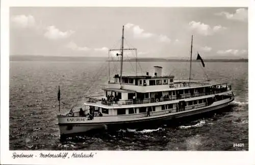 Ak Bodensee, Motorschiff Karlsruhe