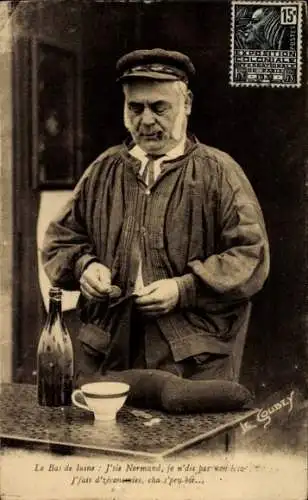 CPA Normandie, Le Bas de laine