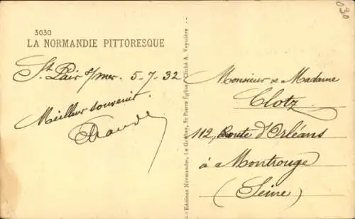 CPA Normandie, Le Bas de laine