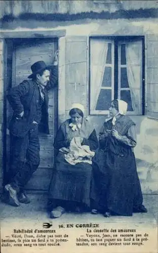 CPA En Correze, Babilladzé d'amoureux