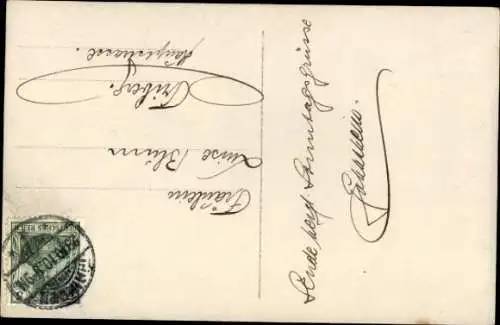 Ak Mädchen-Porträt, Kleid, Sitzbank