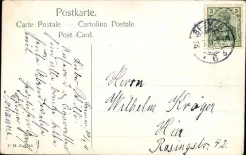 Künstler Ak Landschaft, Birken