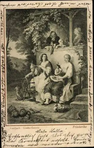 Künstler Ak Kaulbach, Goethe-Galerie, Friederike