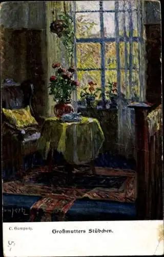 Künstler Ak Gumpertz, C., Großmutters Stübchen