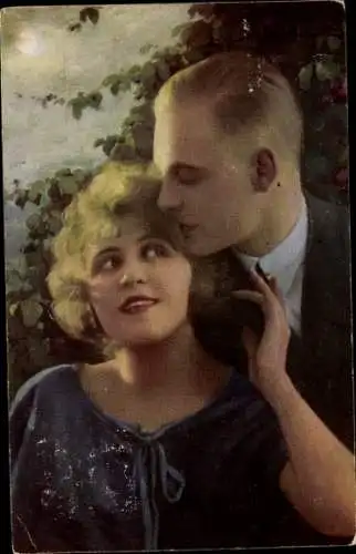 Künstler Ak Liebespaar, Portrait