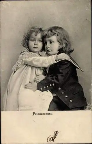 Ak Kinder, Portrait, Friedensbund