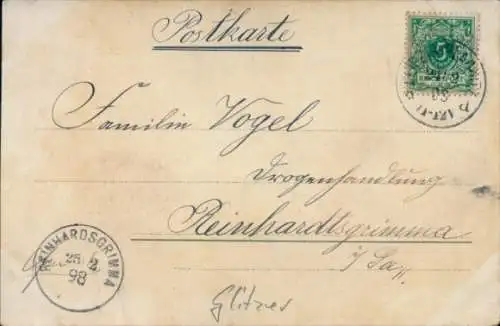 Glitzer Litho Trompeter von Säckingen, Behüt dich Gott