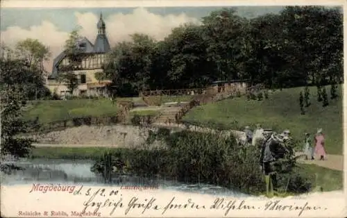Ak Magdeburg an der Elbe,  Luisen Garten.