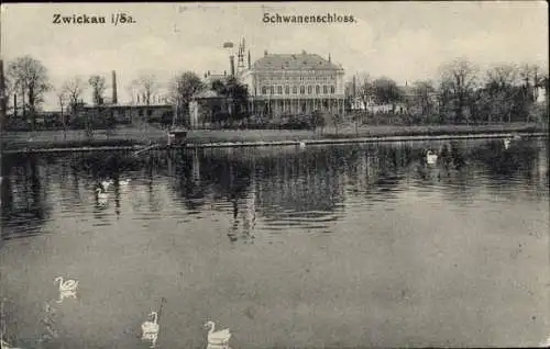 Ak Zwickau in Sachsen, Schwanenschloss