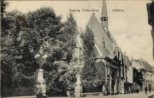 Ak Breda Nordbrabant Niederlande, Eingang Valkenberg, Breda