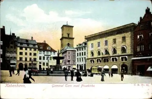 Ak København Kopenhagen Dänemark, Gammel Torv med Fruekirke