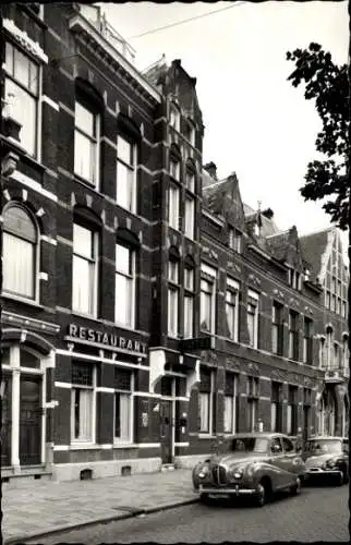 Ak Rotterdam Südholland Niederlande, Restaurant, Hotel, Mathenesserlaan, Autos aus der Zeit