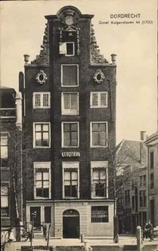 Ak Dordrecht Südholland Niederlande, Historisches Gebäude, Kuipershaven 44, Jahr 1700