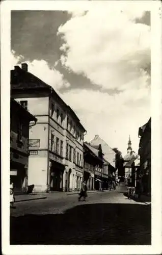 Ak Česká Lípa Böhmisch Leipa Region Reichenberg, Strassenpartie