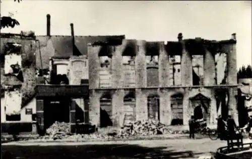 Ak Middelburg Zeeland Niederlande, Zerstörte Gebäude, Ruinen, Trümmer, historische Stätte