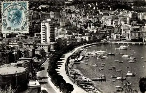 CPA Monaco, Vue générale de Monte-Carlo et le port