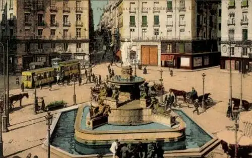 Ak Nantes Loire Atlantique, Place Royale