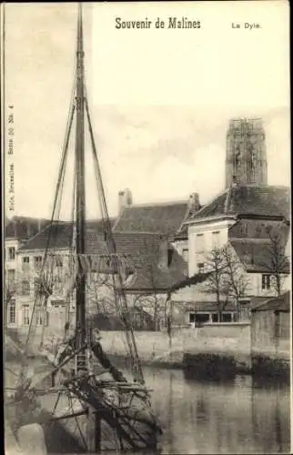 Ak Mechelen Mecheln Malines Flandern Antwerpen, Souvenir de  La Dyle,  Stadtansicht