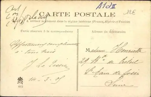 Ak Orléans Loiret, La Rue de la République, SOCIETE GENERALE, alte Architektur