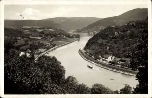 Ak Heidelberg am Neckar, Schöne Landschaft am Neckar, Berge, Schiffe, Grüner Fluss