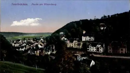 Ak Saarbrücken im Saarland,  Panorama am Winterberg, Landschaft, malerische Ansichten