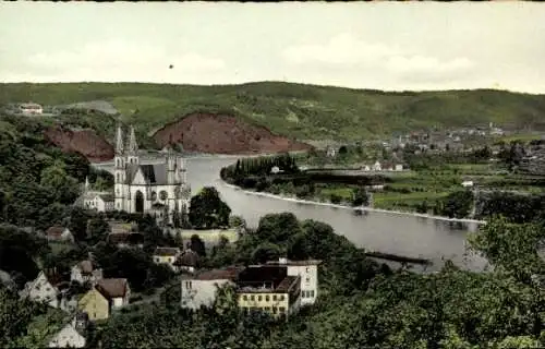 Ak Remagen am Rhein, Blick auf Rhein, Kirche, Landschaft, Häuser