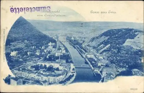 Ak Bad Ems an der Lahn, Gesamtansicht