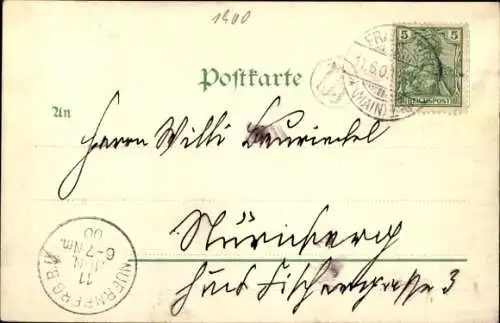 Ak Frankfurt am Main, Teilansicht, Brücke, Kirchtürme