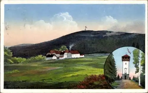 Ak Beiersdorf in der Oberlausitz, Bieleboh, Panorama, Turm