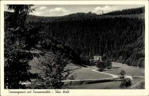 Ak Neustadt am Rennsteig Großbreitenbach in Thüringen, Tannengrund, Tannenmühle