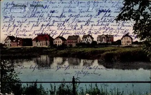 Ak Schleswig an der Schlei, Schleiblick, Häuser