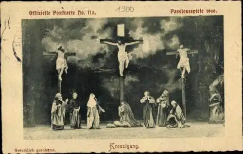 Ak Oberammergau in Oberbayern, Passionsspiele 1900, Kreuzigung