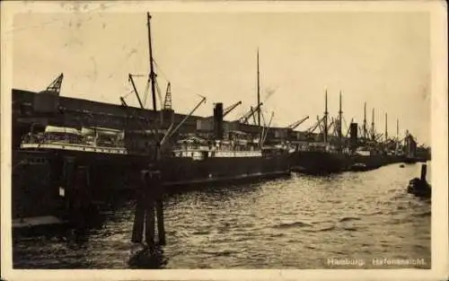 Ak Hamburg, Hafen, Dampfer