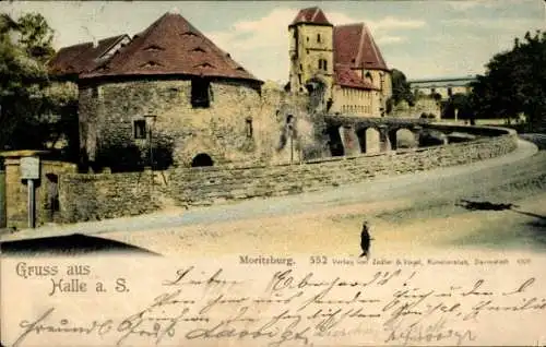 Ak Halle an der Saale, Moritzburg,  Architektur, Gruß aus Halle